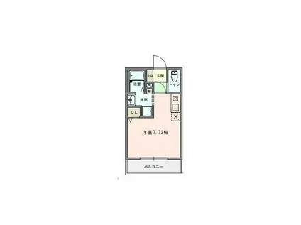 COSMO VILLA ATSUGI A(ワンルーム/2階)の間取り写真
