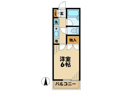 シルクハイム(1K/2階)の間取り写真