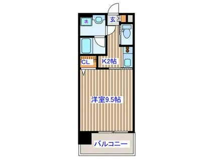 セグローラ八幡(1K/8階)の間取り写真