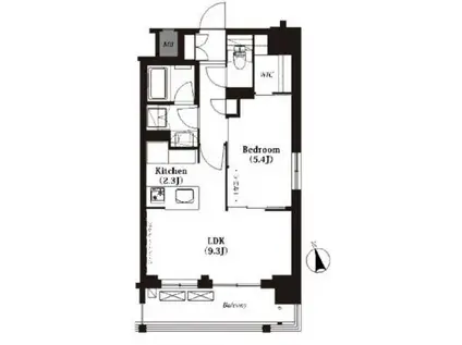 フレンシア蒲田(1LDK/7階)の間取り写真