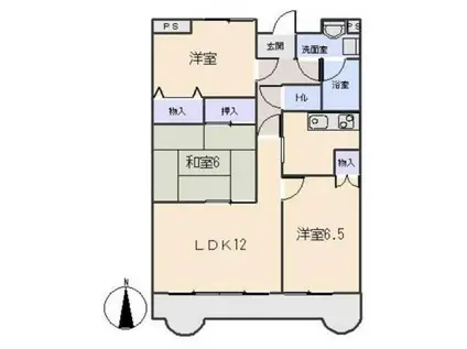 スリーエイト北町(3LDK/1階)の間取り写真