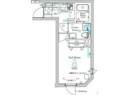 ラフィスタ蓮根(1K/3階)の間取り写真