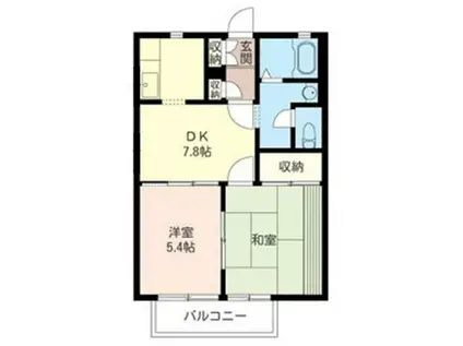 LAUREL ISIZAKI II(2DK/2階)の間取り写真