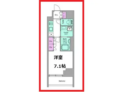 クレスト櫻(1LDK/1階)の間取り写真