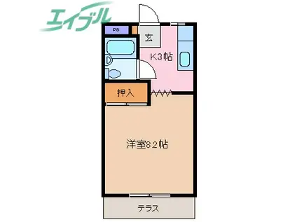 コープ寿I(1K/1階)の間取り写真