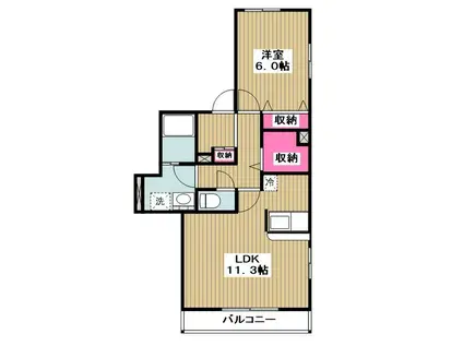 MEINE VILLAII(1SLDK/1階)の間取り写真