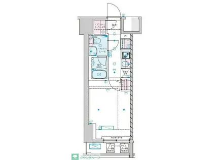 GENOVIA金町(1K/15階)の間取り写真