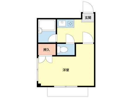 佃コーポII(1K/1階)の間取り写真