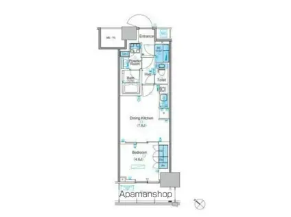 パークアクシス豊洲キャナル(1DK/6階)の間取り写真