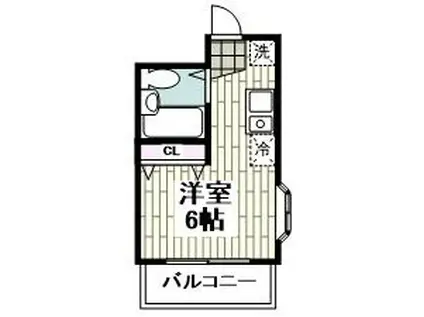 メゾンドグラン戸塚(ワンルーム/4階)の間取り写真