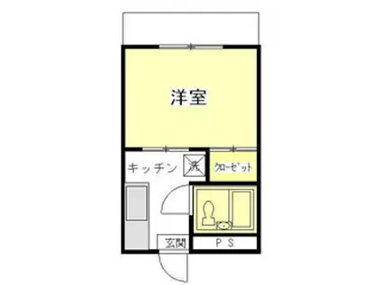 ラプラス(1K/1階)の間取り写真