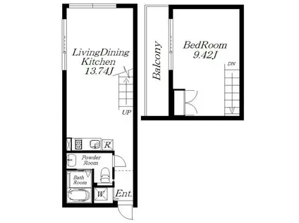 ALERO目白(1LDK/4階)の間取り写真