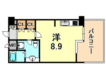 ソフィットクラブ(ワンルーム/3階)の間取り写真