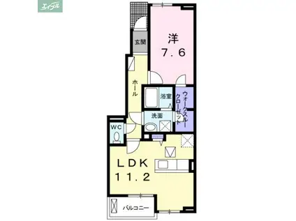 LINDA CASA(1LDK/1階)の間取り写真