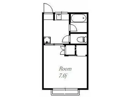 サンライズコーポ(1K/2階)の間取り写真