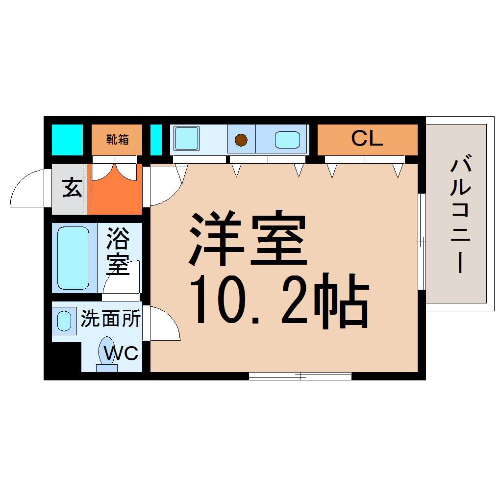 リヴシティ大須(ワンルーム/4階)の間取り写真