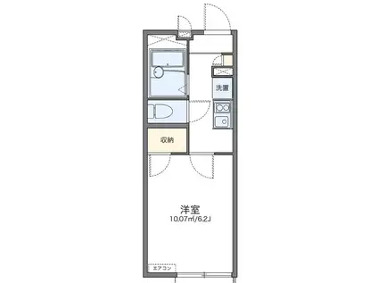 レオパレスパサージュII(1K/2階)の間取り写真