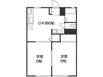 サンライフ219(2DK/1階)の間取り写真
