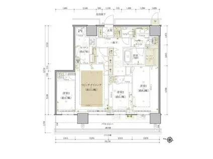 ONE札幌ステーションタワー(3LDK/43階)の間取り写真