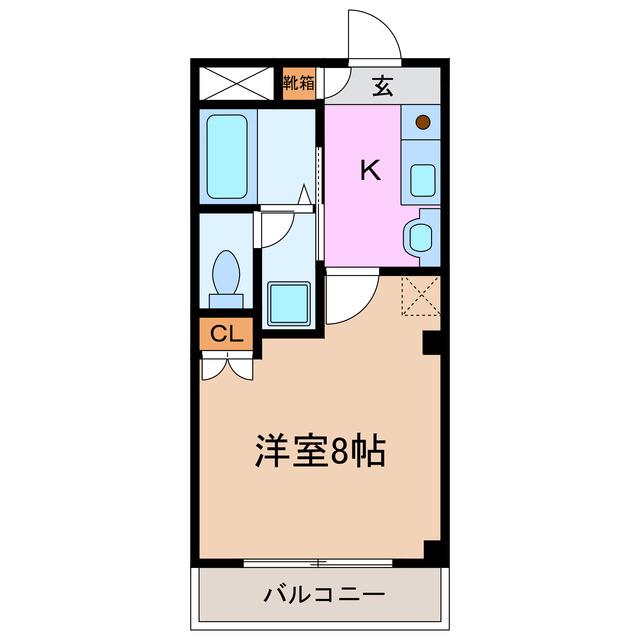 セレッソIII(1K/1階)の間取り写真
