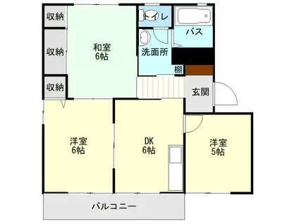 エクセレントC(3DK/2階)の間取り写真