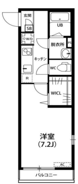 リブリ・ORANGE CIRCLE(1K/1階)の間取り写真