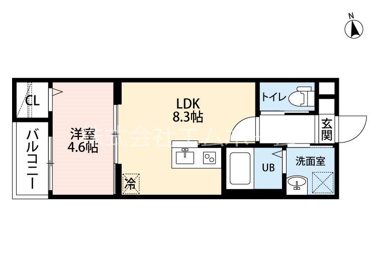 ARPEGGIO(1LDK/3階)の間取り写真