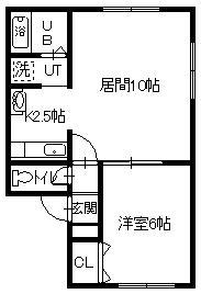 ヴィルシーナ十勝(1LDK/1階)の間取り写真
