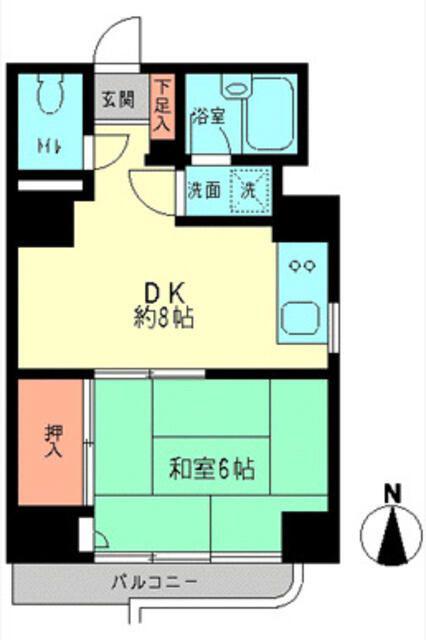 サンフィールド町屋(1DK/5階)の間取り写真