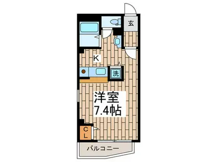 雪谷伍番館(1K/4階)の間取り写真