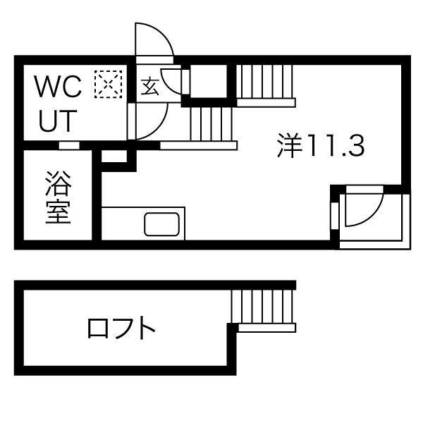 REX新栄(ワンルーム/3階)の間取り写真