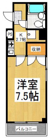 ことぶき壱番館(1K/5階)の間取り写真