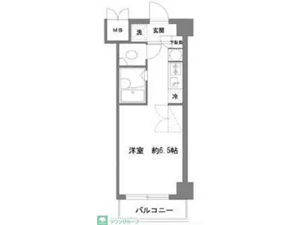 ラグゼナ本厚木(ワンルーム/2階)の間取り写真