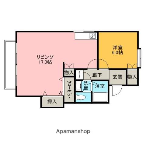 サンライフI(1LDK/2階)の間取り写真