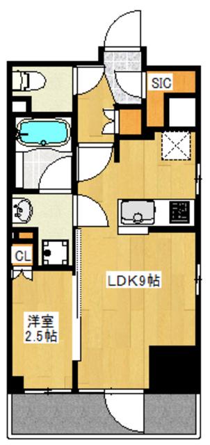 テラス駒込イースト(1LDK/2階)の間取り写真