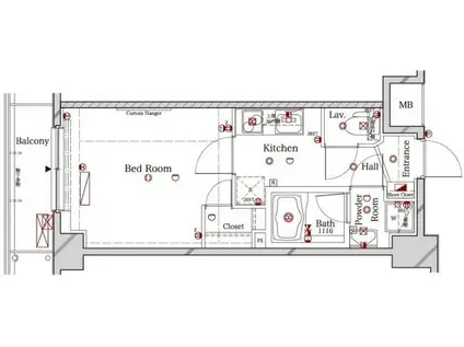 ラフィスタ中野鷺宮(1K/3階)の間取り写真