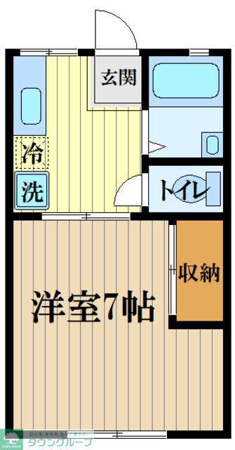 加藤ハイツ(1K/2階)の間取り写真