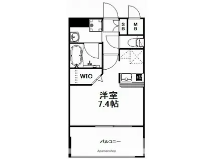 新品きマンション春吉10(1K/3階)の間取り写真
