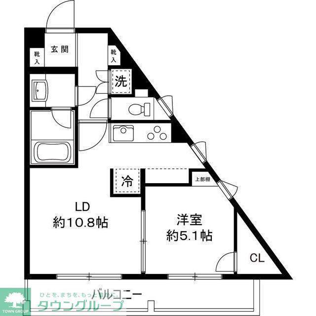 DELCCS KOMAZAWA(1LDK/3階)の間取り写真