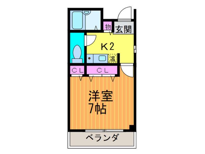 エフ・ケーハイツ(1K/1階)の間取り写真