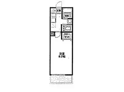 アファブルときわ台II(1K/2階)の間取り写真