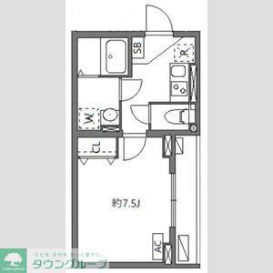 ウィンドテラスセカンド八広III(1K/2階)の間取り写真
