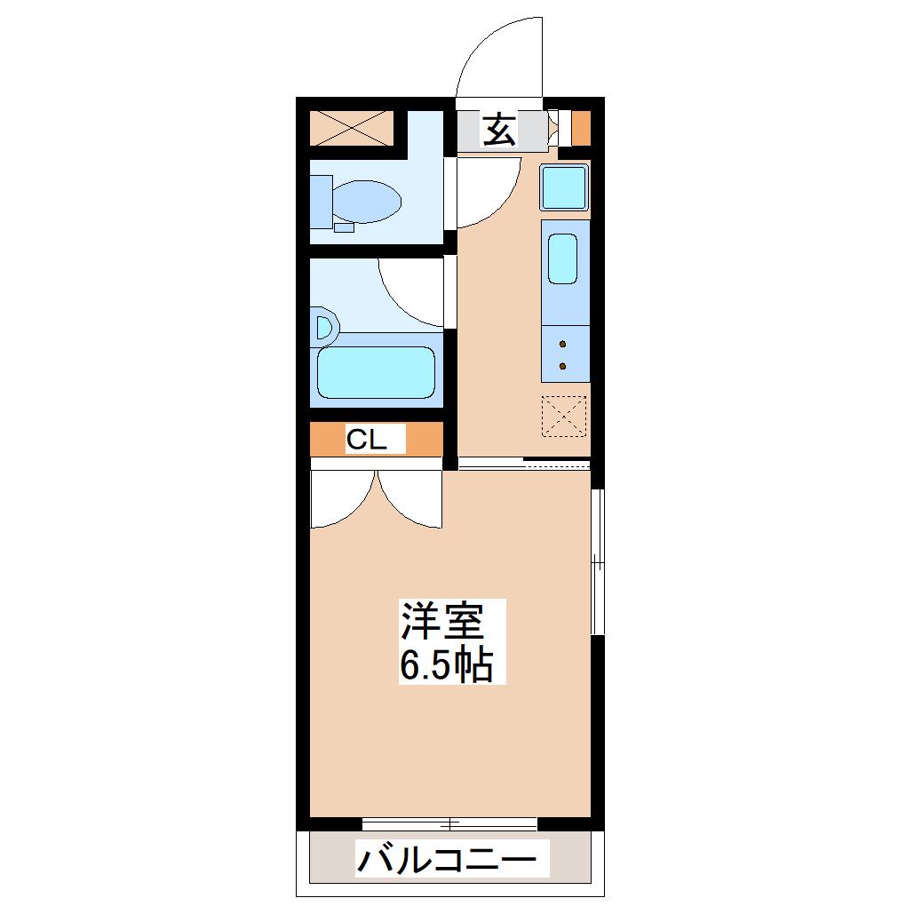 フォレストプラザ(1K/2階)の間取り写真