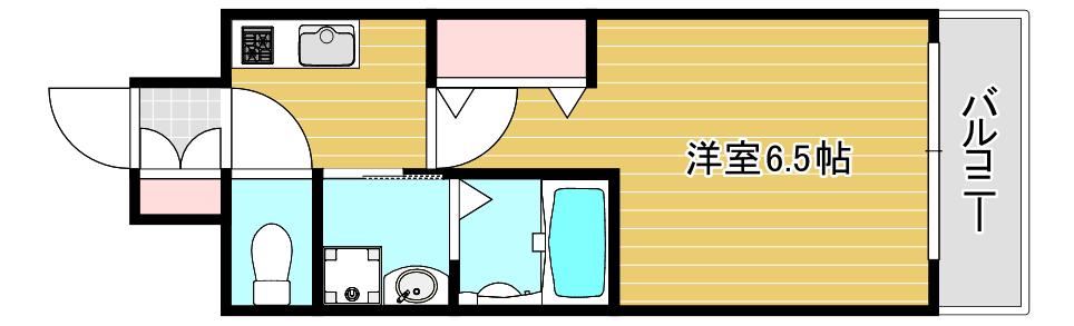 エスリードレジデンス大阪難波(1K/4階)の間取り写真