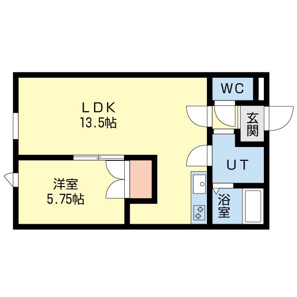 CASA・MARRONE(1LDK/2階)の間取り写真