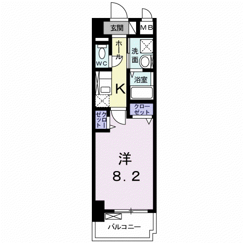 ブライクT27(1K/4階)の間取り写真