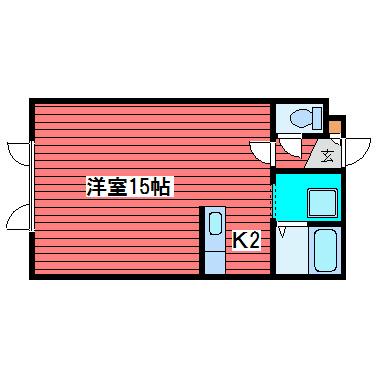 ハイツKS(1K/3階)の間取り写真