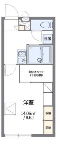 レオパレスPALCOURT曹操(1K/1階)の間取り写真