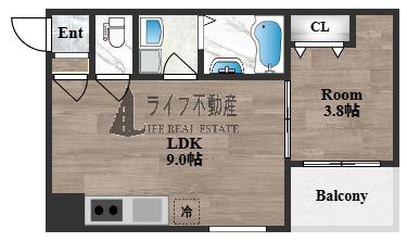 D PORTA SCALARI(1LDK/1階)の間取り写真