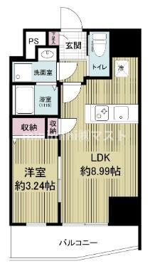 ARTIZA西長堀(1LDK/5階)の間取り写真